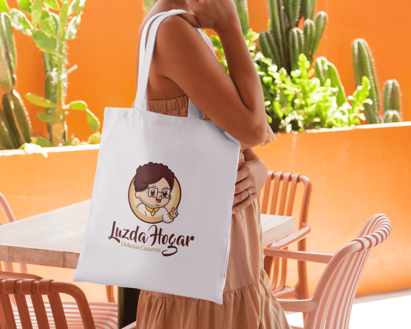logo luzda hogar bolsa de tela