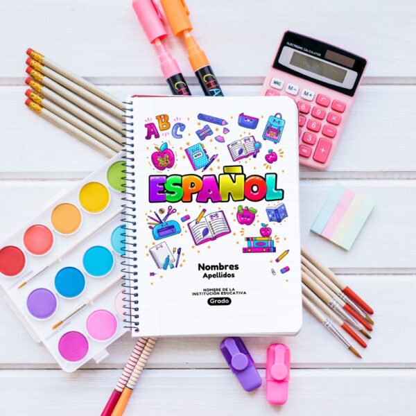 Pack de Plantillas Editables en Canva de Portadas Escolares para Cuadernos - 12 Materias - Image 7