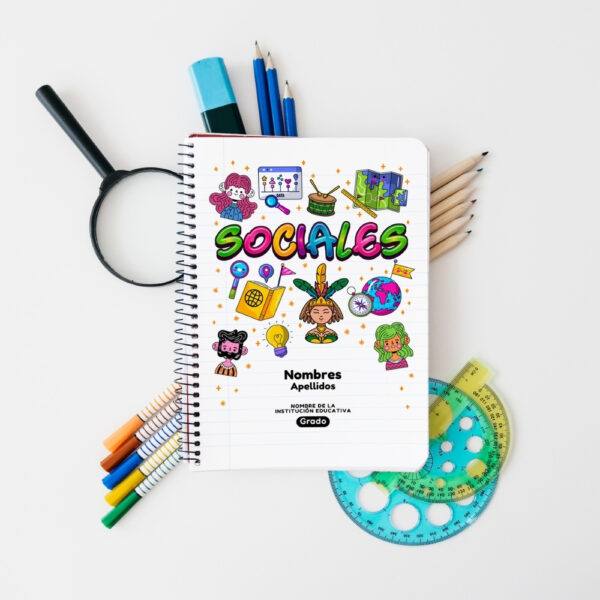 Pack de Plantillas Editables en Canva de Portadas Escolares para Cuadernos - 12 Materias - Image 17