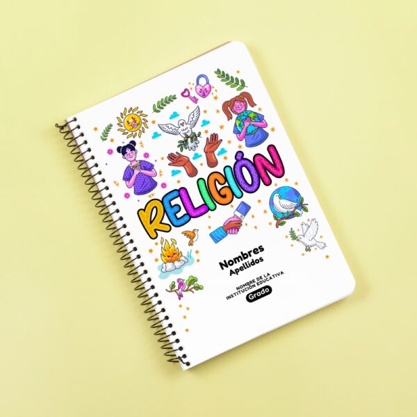 Pack de Plantillas Editables en Canva de Portadas Escolares para Cuadernos - 12 Materias - Image 13