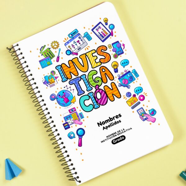 Pack de Plantillas Editables en Canva de Portadas Escolares para Cuadernos - 12 Materias - Image 10