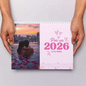 Calendario de Amor 2026 Plantilla Editable en Canva